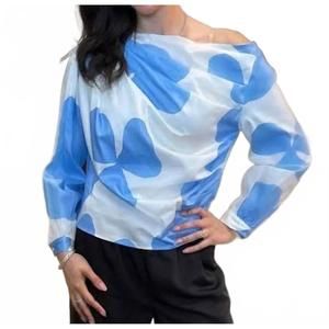 NEW JIJI ava asymetrical top in blue